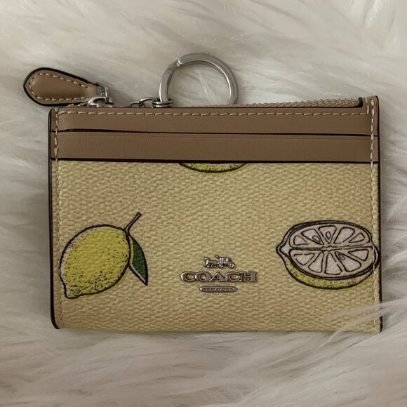 COACH Lemon Corner Zip Wristlet & Mini Skinny Wallet SET - Picture 4 of 5